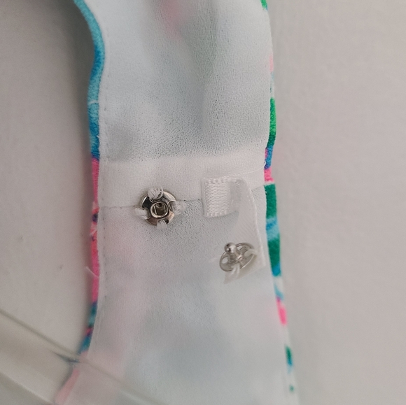 Lilly Pulitzer Blue & Pink Jackie Shift Dress in Resort White Girls Best Friend - Picture 9 of 15